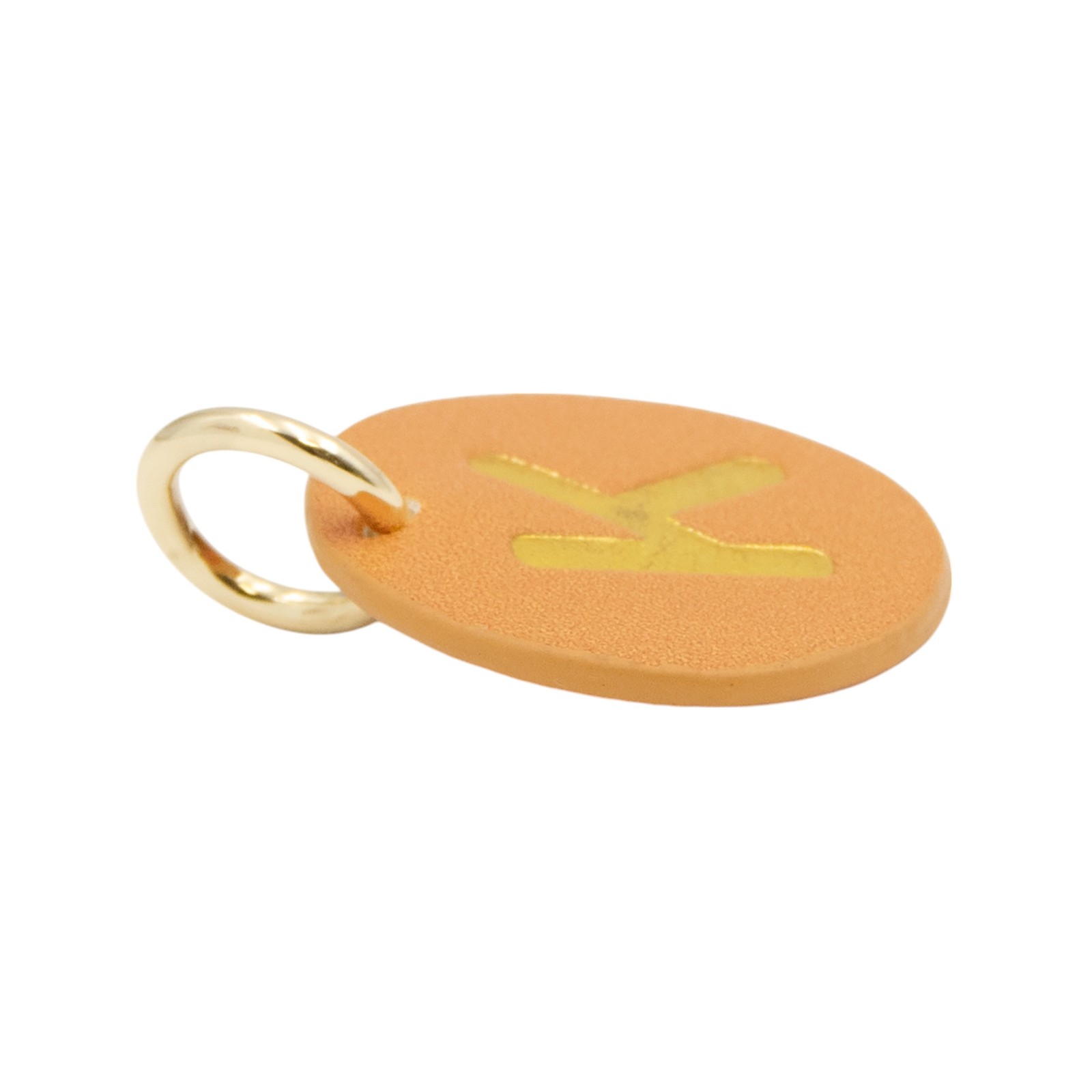 The Cuddle Collab Wear & Share Charm Faux Leather “K” Monogram in Brown