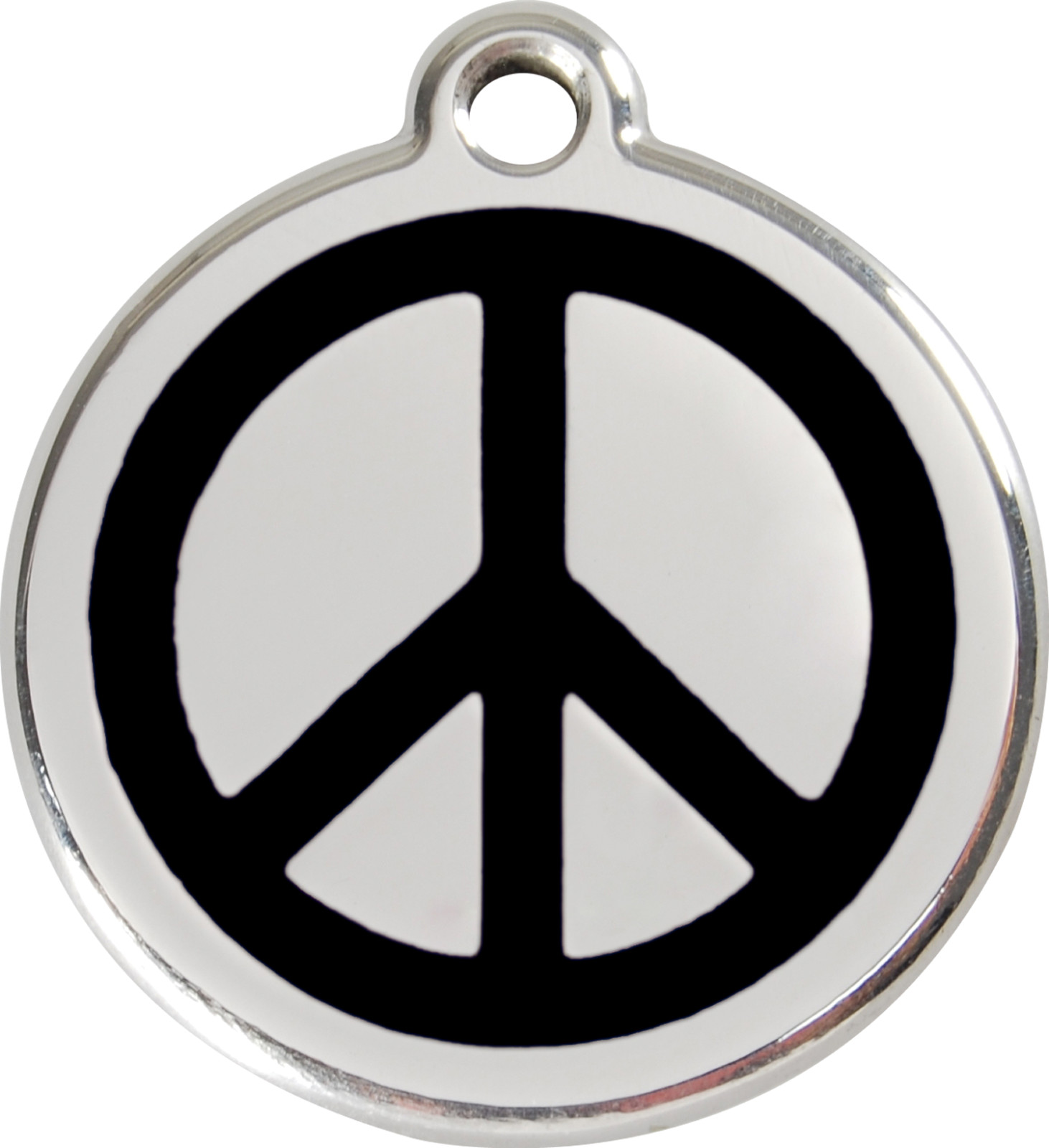 Steel Red Dingo Peace ID Dog Tag Black Purple Blue Green Yellow Orange Red Pink