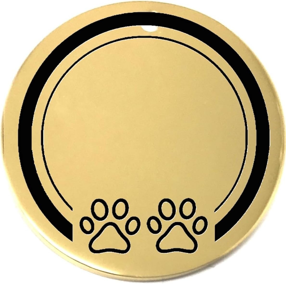 Custom 2 Paws Pet ID Tags for Dog or Cat Collar – Laser Etched Cute Name Tag