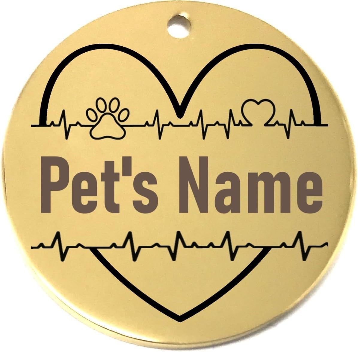 Heart Custom Pet Name Tag for Dog/Cat Collar – Laser Engraved Pet Lover ID Tag