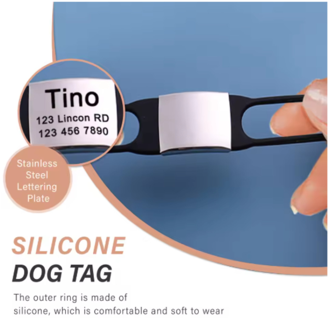 Personalized Pet ID Tag Free Engrave Name Phone Number Stainless Steel Nameplate