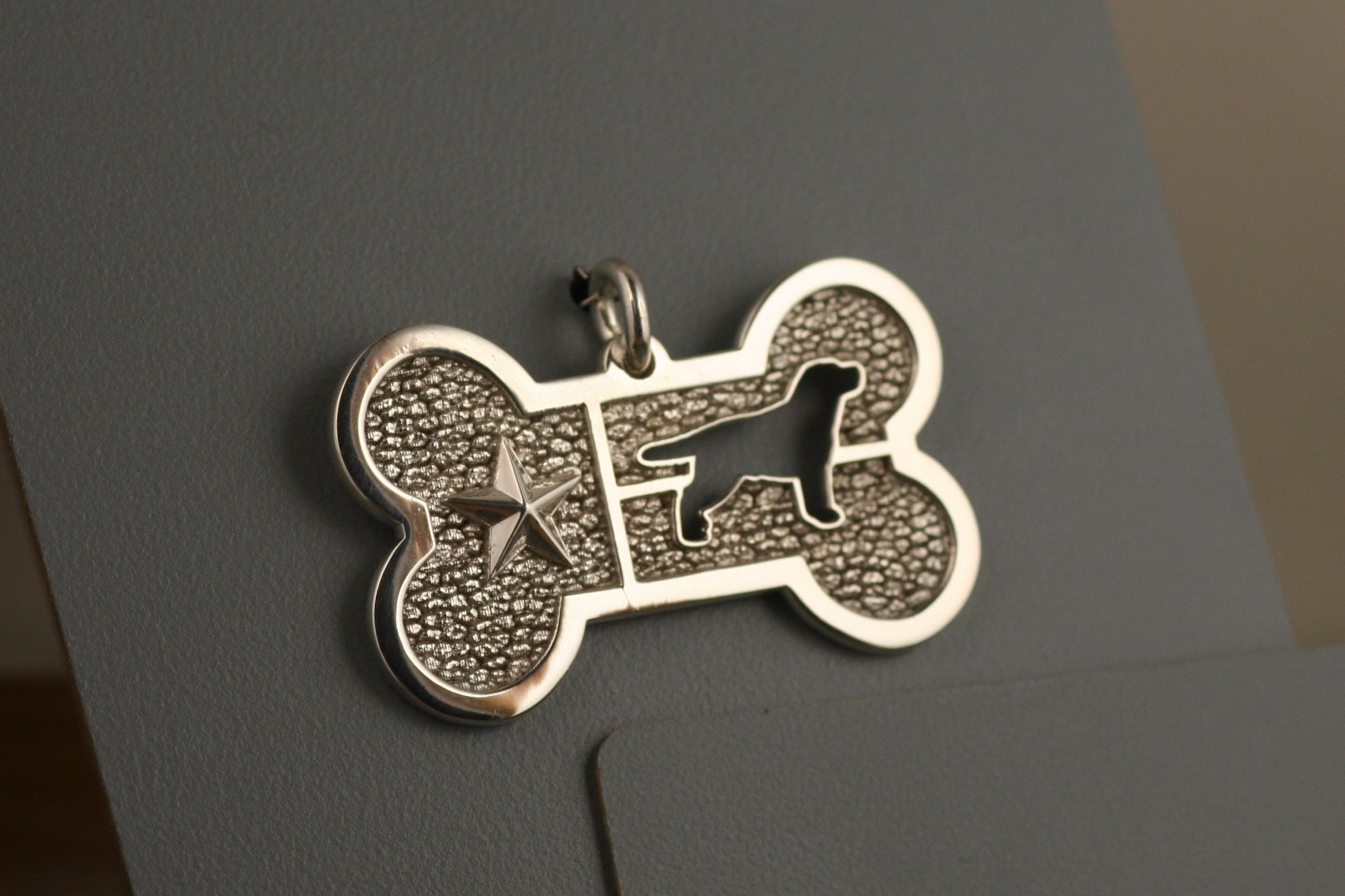 Labrador Retriever Lab Lone Star Dog Tag Sterling Bone