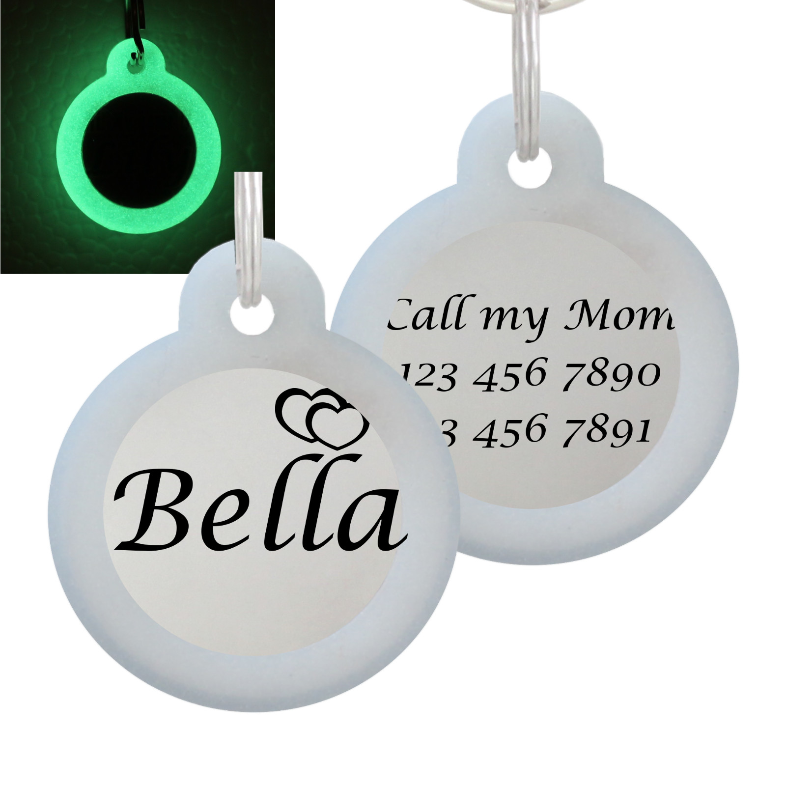 Double Sided Laser Etched Stainless Steel Pet ID Tag for Dog & Cat Tag 1″ Round