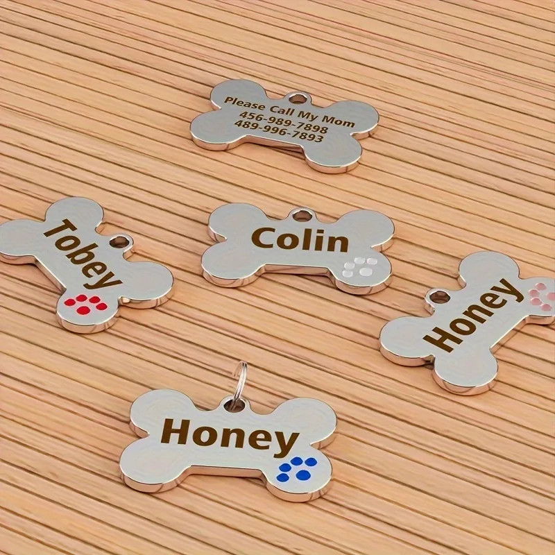 Custom Engraved Zinc Alloy Pet ID Tag Custom Pet Universal Tag Anti-Lost Design