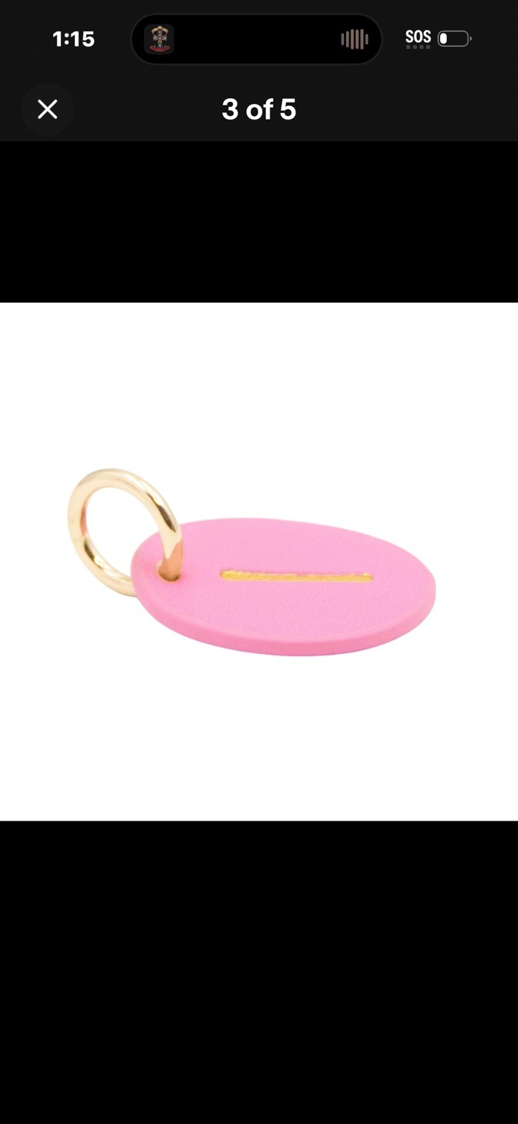 The Cuddle Collab Wear & Share Charm Faux Leather “I” Monogram in Pink