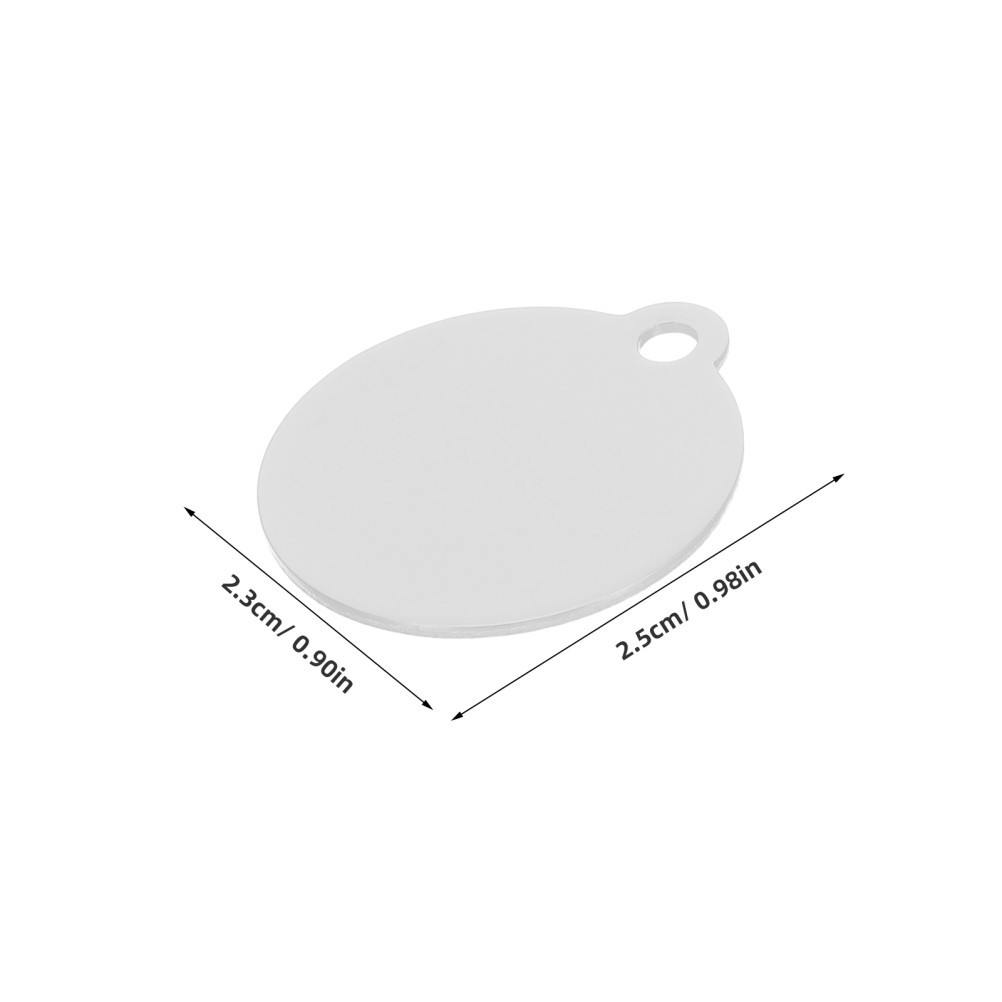 20 Pcs Aluminum Round Labels Blanks Dog Tags Cat Phone Number Name