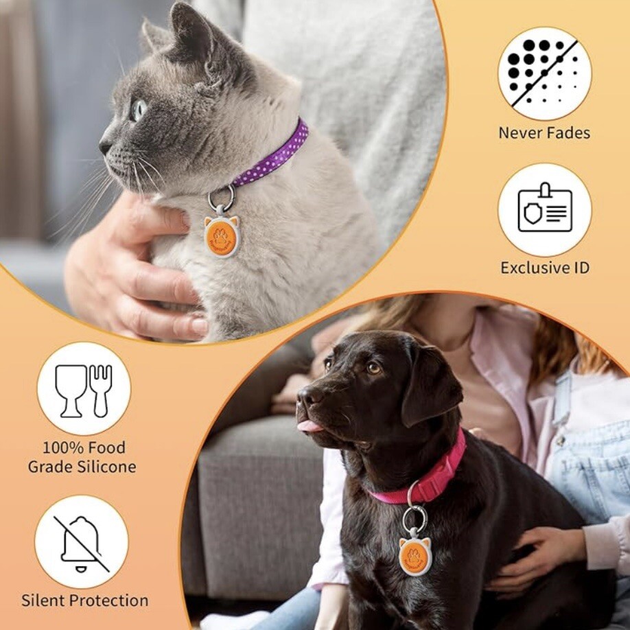 QR Code Dog ID Tag, Scannable QR Code Smart Pet Tag, Scan QR Receive Real Tim…