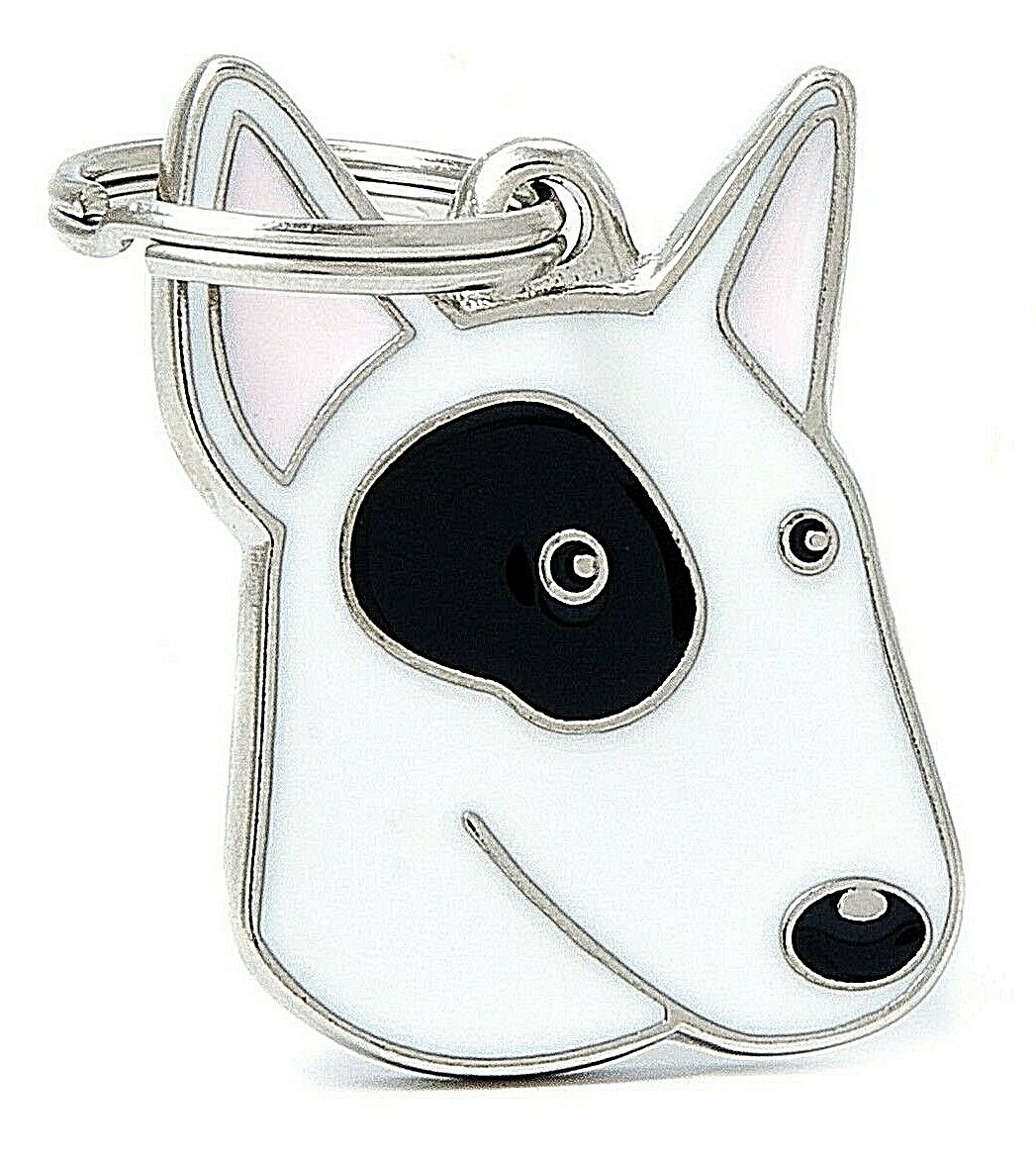 Bull Terrier Dog ID Tag (21)- Engraved FREE – Personalised – Charm – Keyring