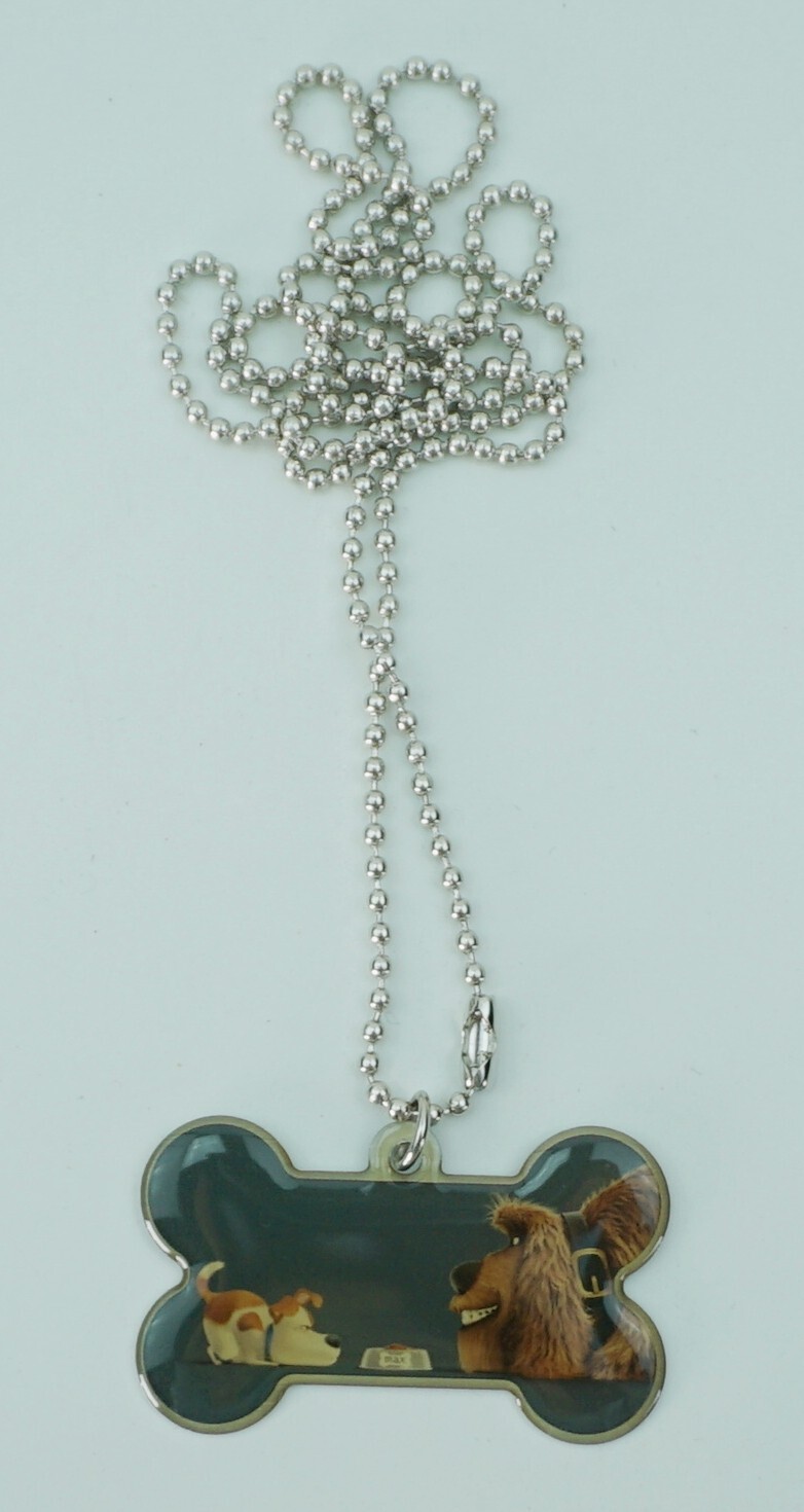 The Secret Life of Pets Dog Tag Necklace Collectible Chain Animals Toys Gifts