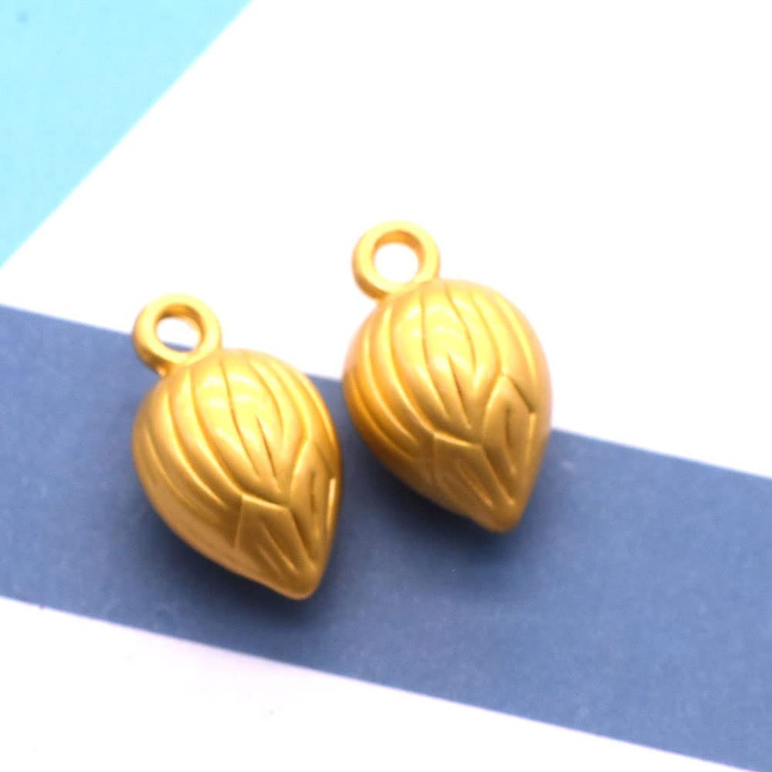 Gold Flower Shoe Mini Charms Golden 10 Pcs Alloy Enamel Brass Small Pendants …