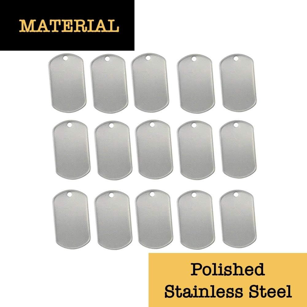 100 PCS Stainless Steel Military Dog Tags/`