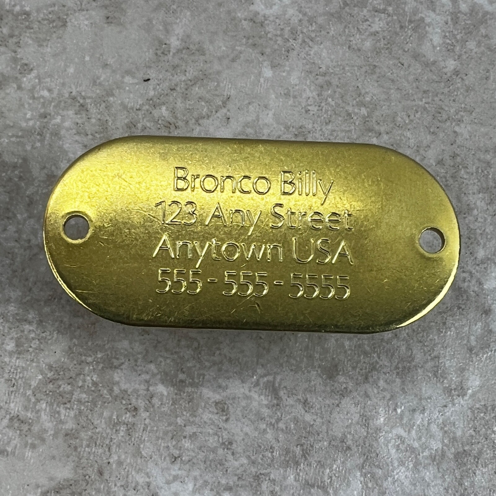 Custom Engraved Tags Personalized Name Plate Tags NAME PLATE BRASS RUSTIC MEDIUM