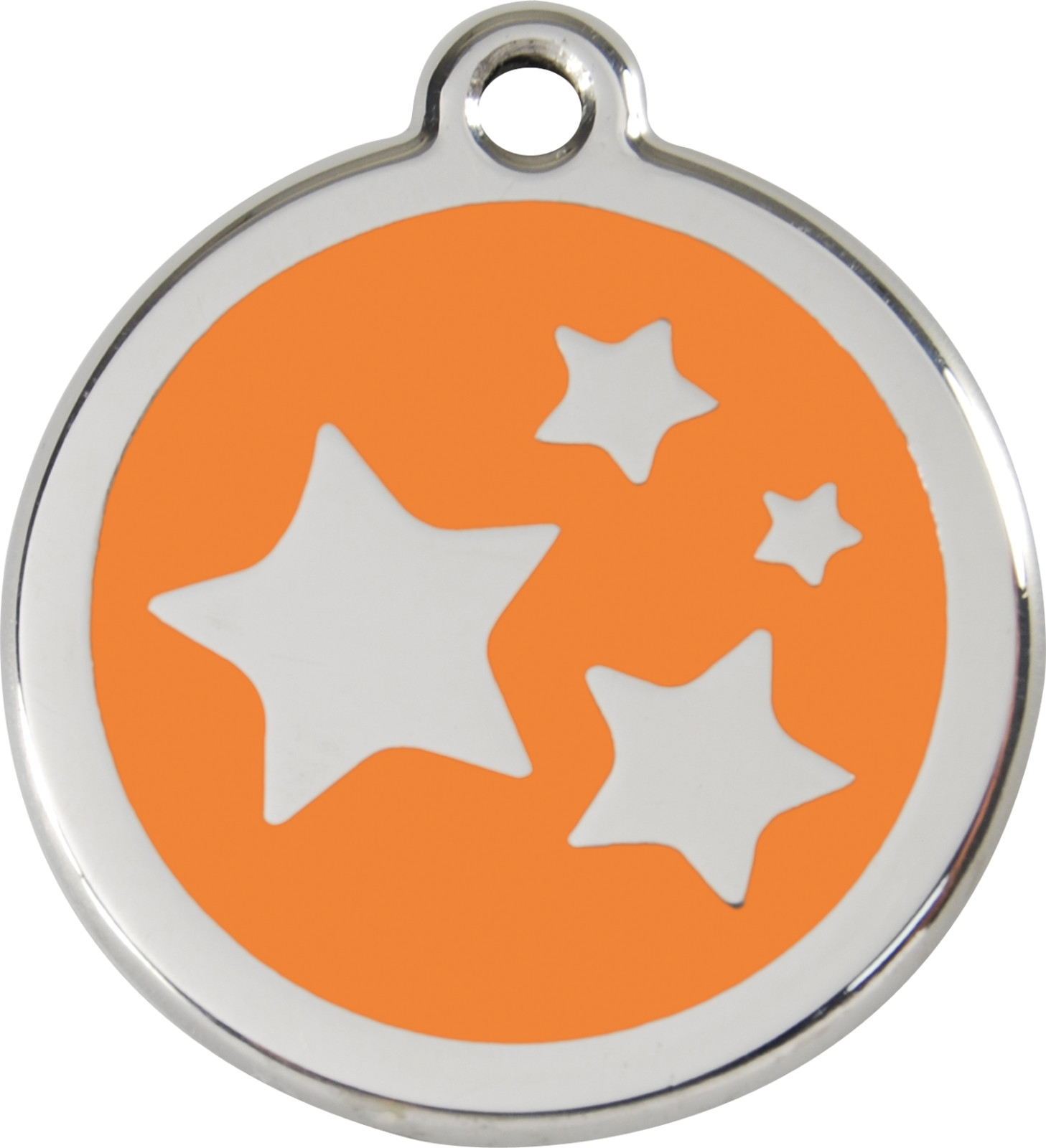 Steel Red Dingo Stars ID Dog Tag Black Purple Blue Green Yellow Orange Red Pink