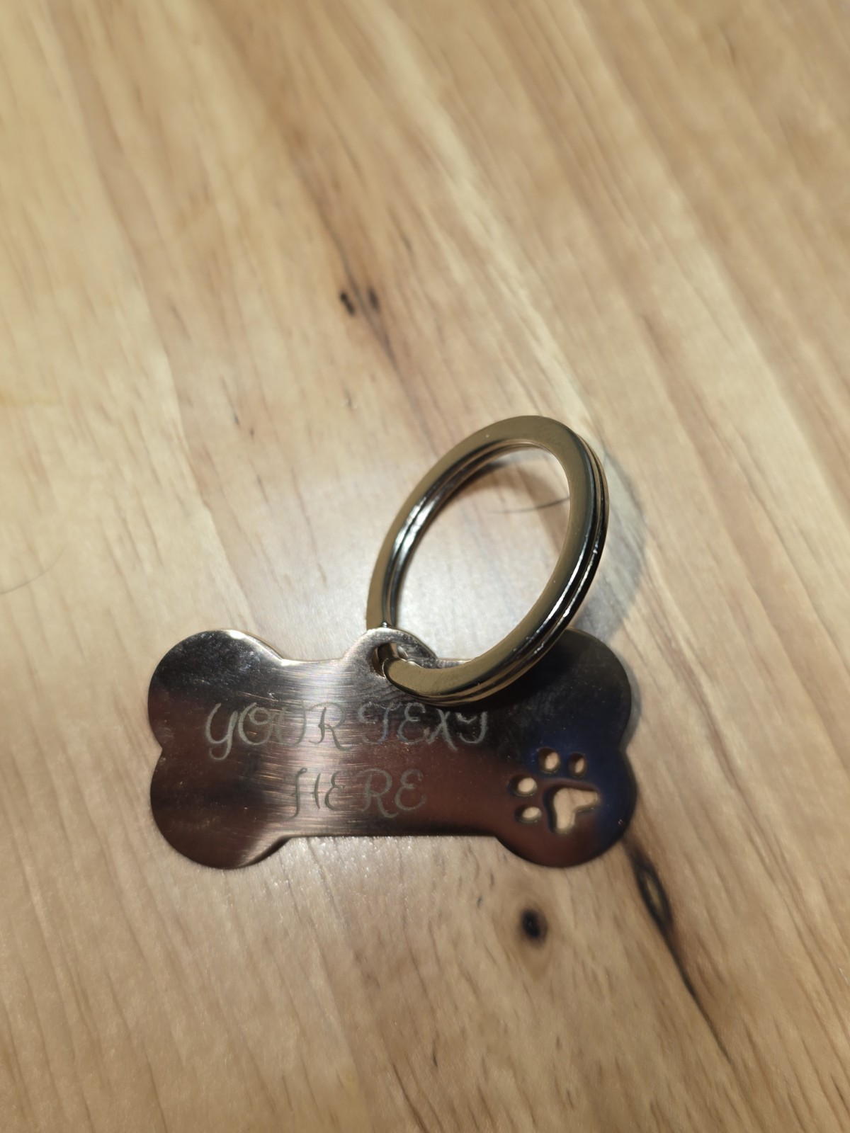 Personalized Engraved Dog Tag Name Address Black Gold Iridescent Rose Gold