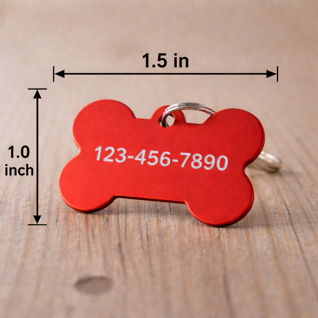 Custom Engraved Metal Dog ID Tag Personalized Pet Tag for Dogs & Cats
