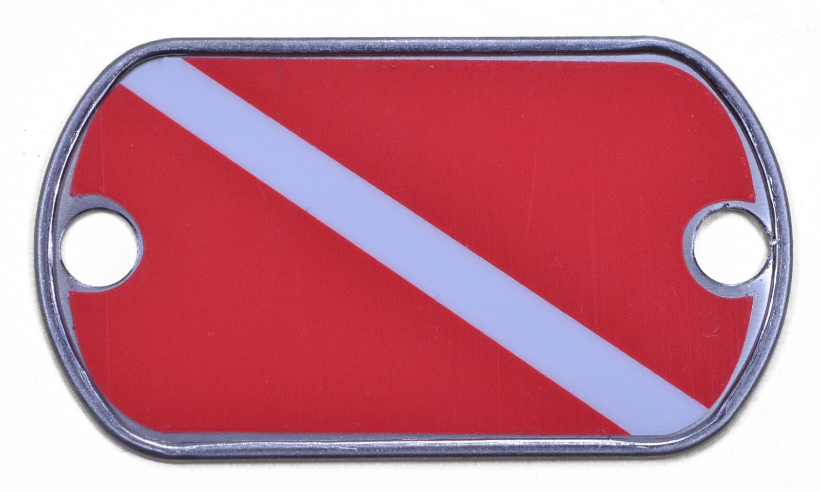 Divers Flag Vinyl Dog Tag – 3 Sizes – Great for Necklaces and Bracelets