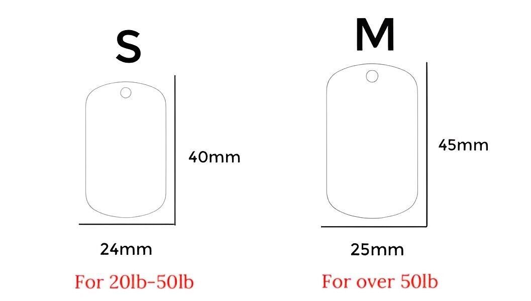 Dog Tags,Stainless Steel Charm,Personalized Engraved Pet ID Tags,Rectangle Shape