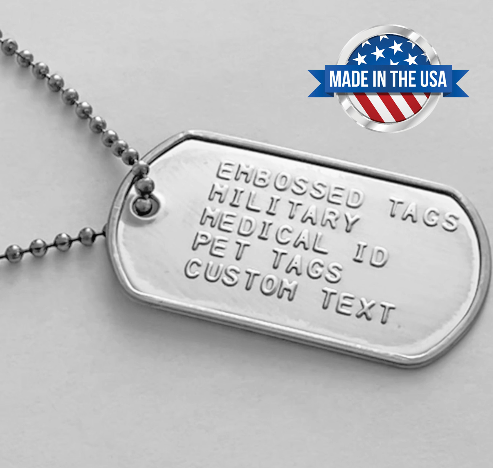 Custom Military Dog Tags Pet tags Medical ID Tags Necklace Army Navy Gifts
