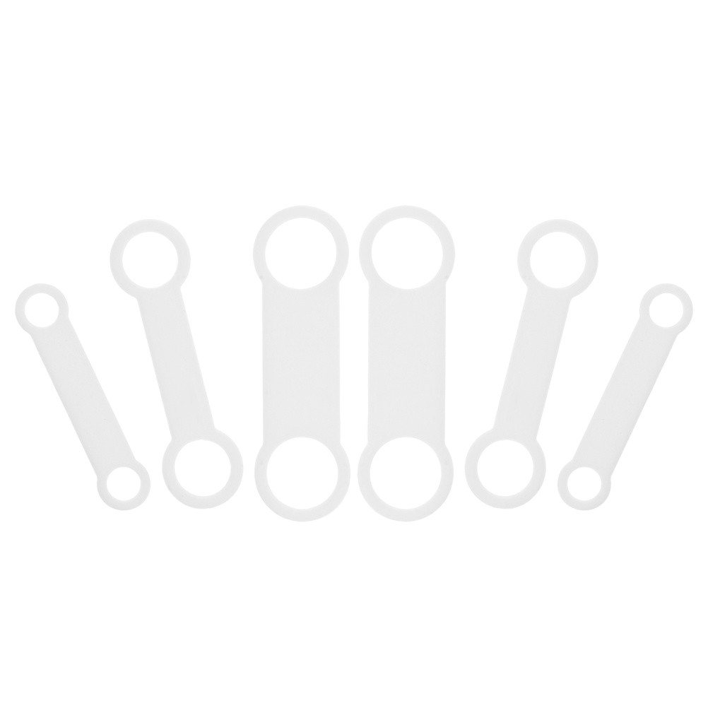 6 Pcs Pet Dog Tag Belt Silicone Id Tags for Dogs Elastic Band Collar Holder