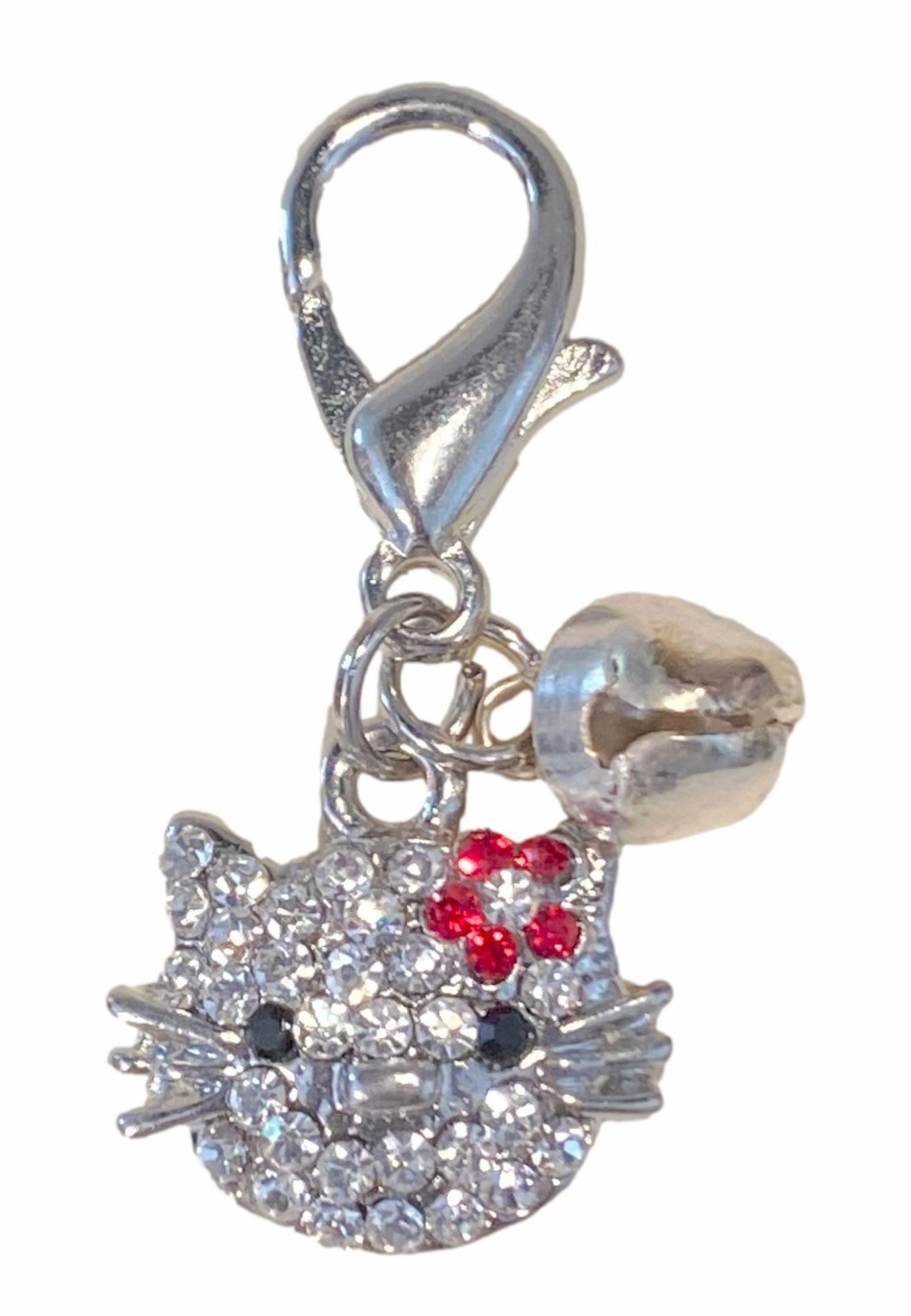 Hello Kitty w/ Red or Pink Crystals Charm for Pets, Zipper Pull, Handbags, Etc.