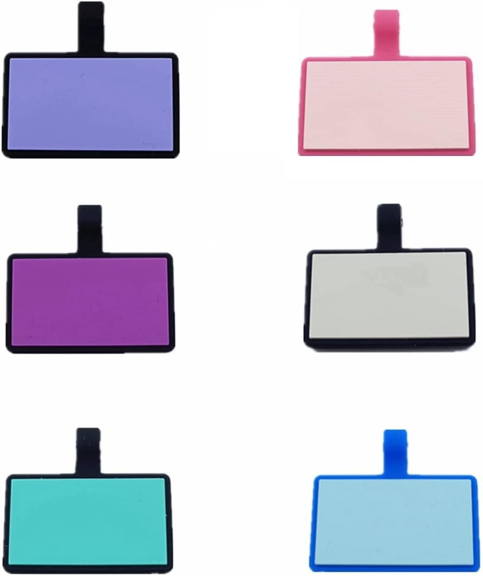 6 Pack Original Silent Square Shape Silicone Pet Tag,Modifiable ID Dog Tags,With