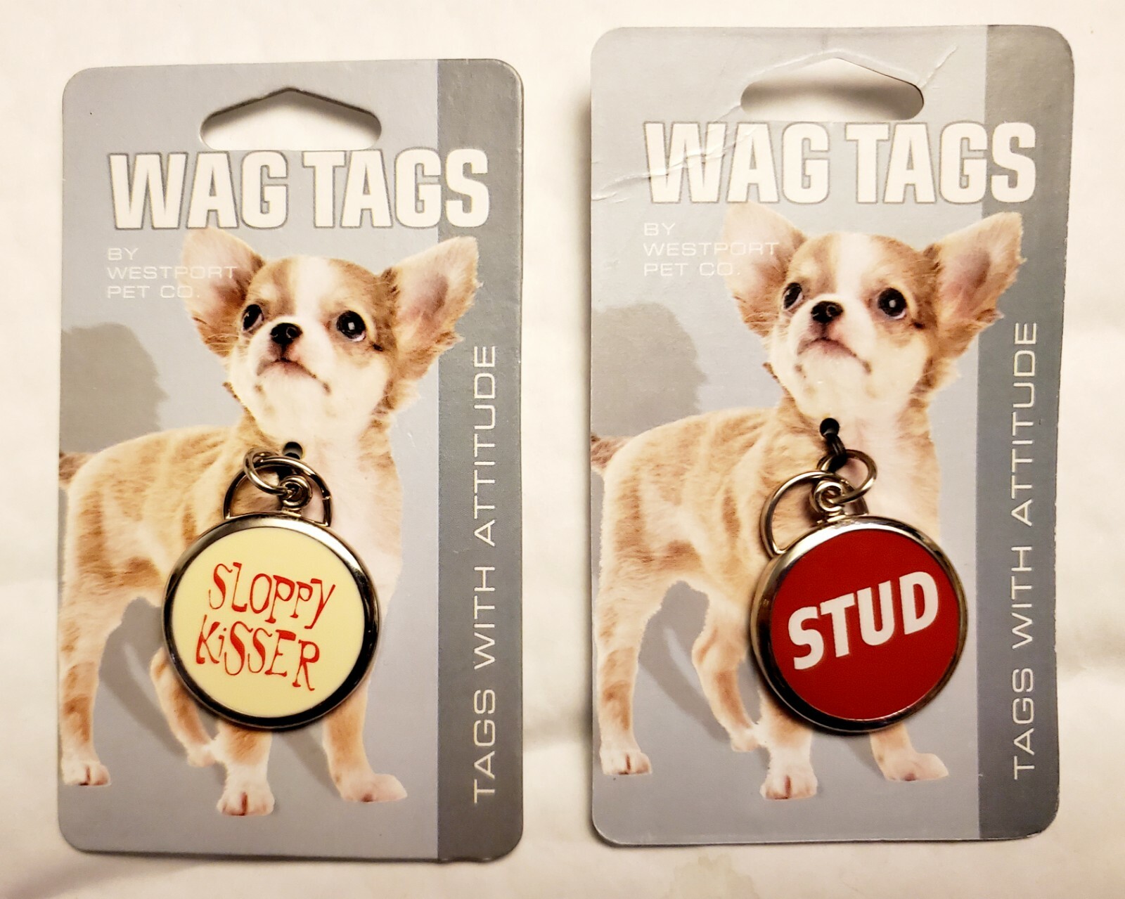 DOG WAG TAGS-CHOICE OF SLOPPY KISSER/STUD