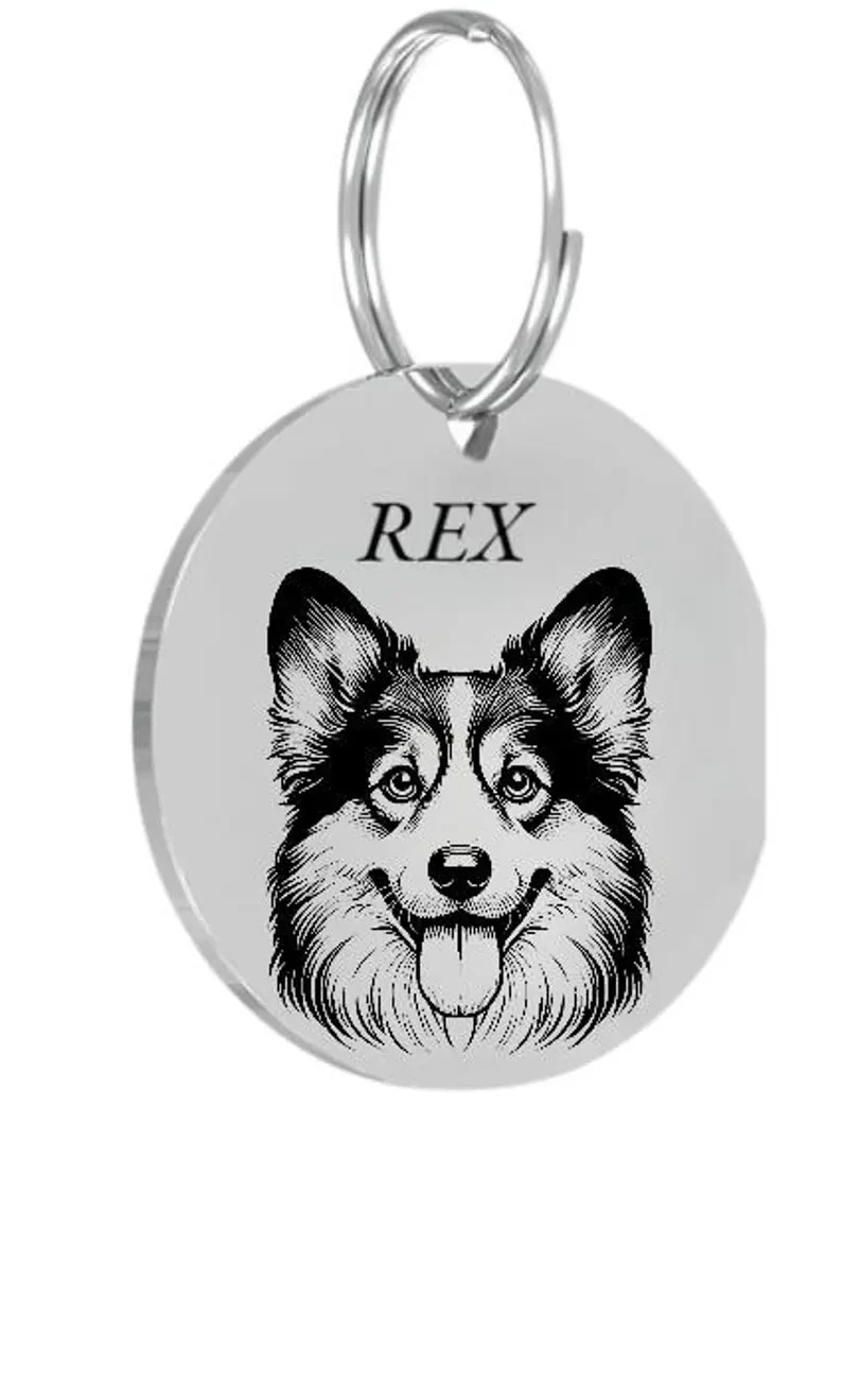 WELSH CORGI Pet ID Tags Dog Tags Personalized Front & Back Engraving…