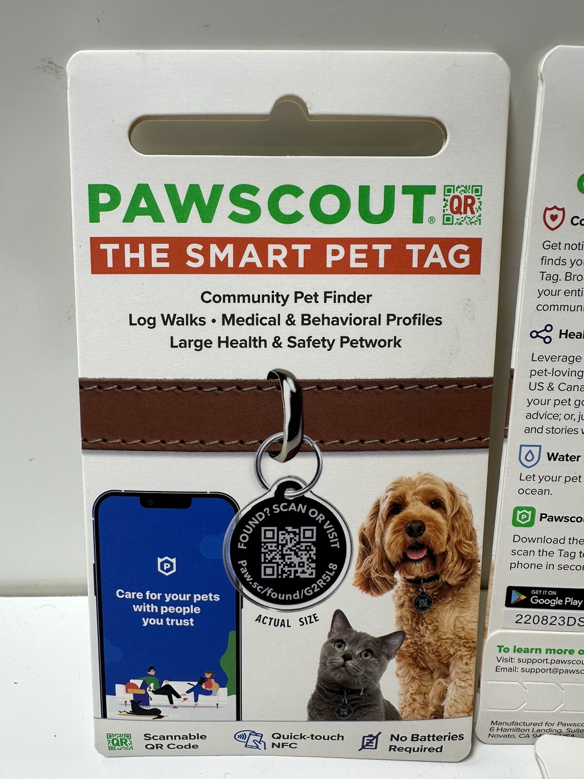 (Lot Of 4) PAWSCOUT THE SMART PET TAG 91300 Small And Lightweight No Battery’s