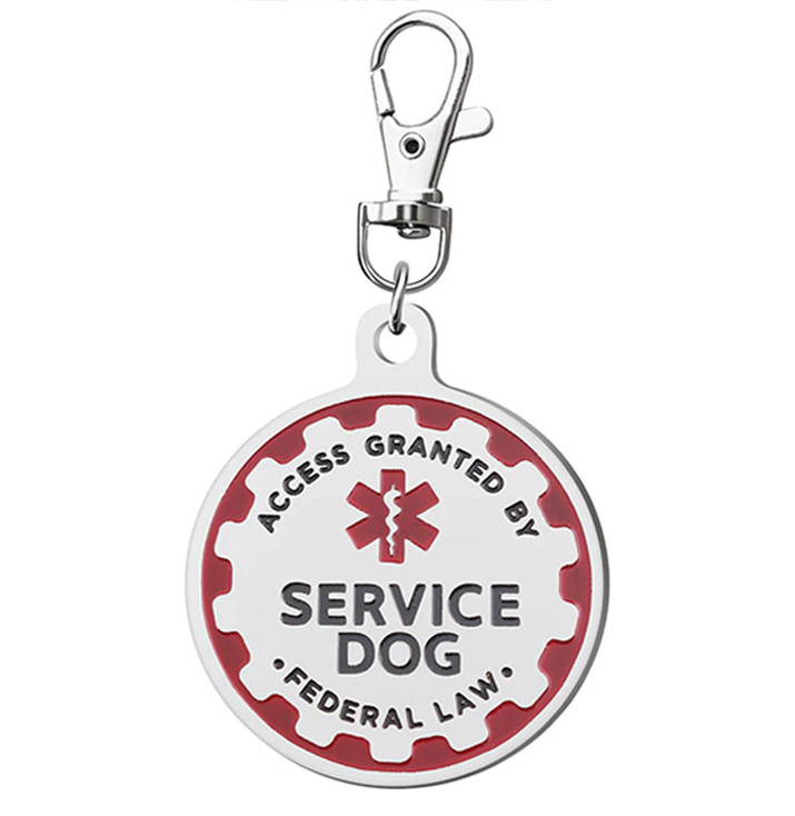 Service Dog Animal Stainless Steel Dog Cat Pet Double Sided ID Tag