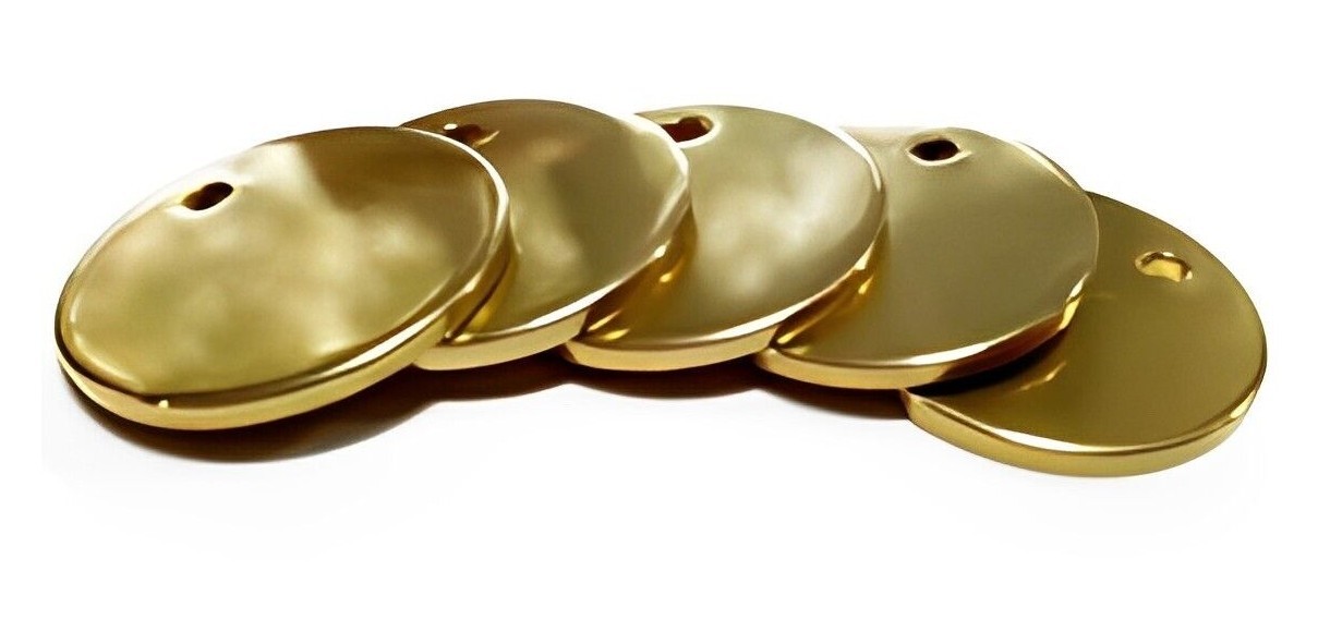 DEEP ENGRAVED CUSTOM PERSONALIZED BRASS PET TAG ID DOG CAT NAME TAGS