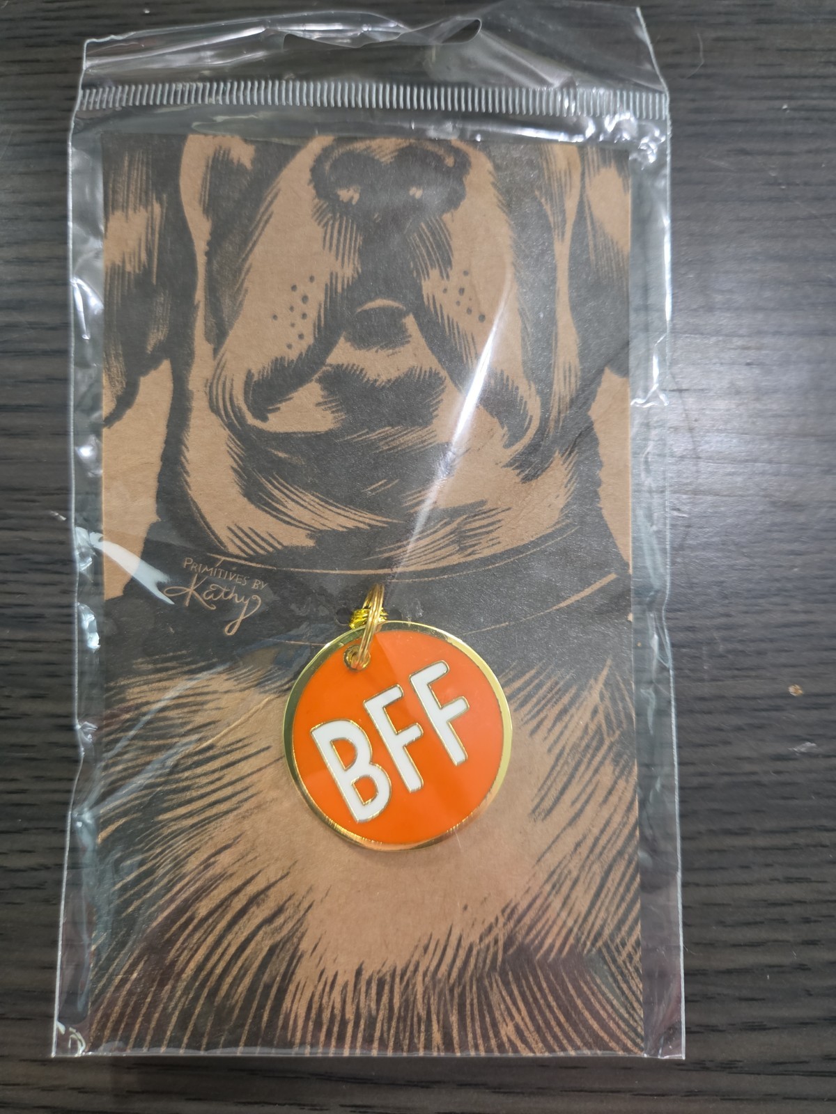 “BFF” Enamel Pet Collar Charm by Primitives by Kathy