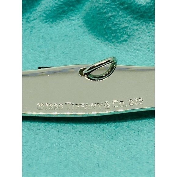 Tiffany & Co. Dog Bone Charm Pendant Tag Sterling Silver 51mm