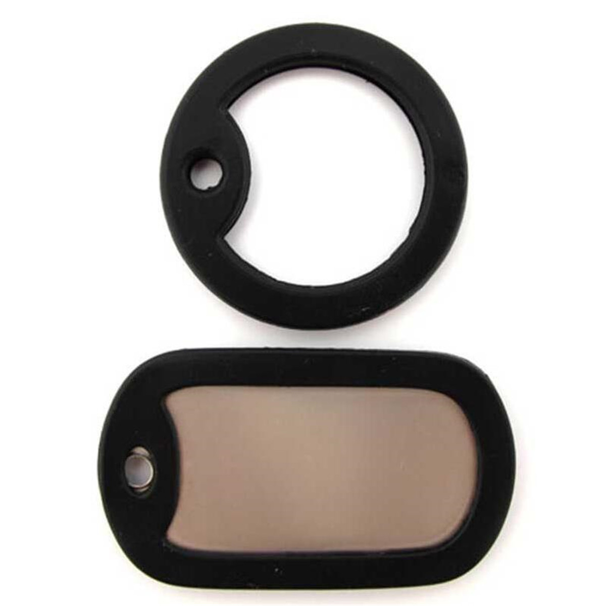 5Pcs Rubber Military Dog Pet Tag Noise Silencer Bumper Fastener Ring Black