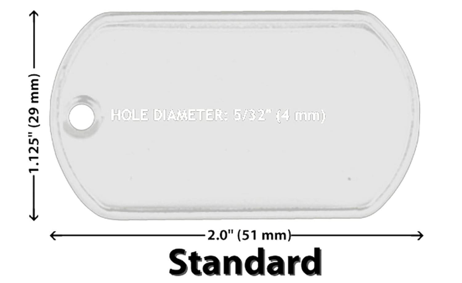 100 Blank Shiny Stainless Steel Dog Tags – Military Spec, Emboss-Ready, Engravin