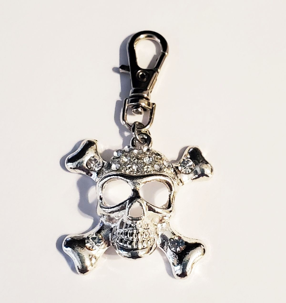 SKULL CHARM ZIPPER PULL BAG PURSE WALLET BACKPACK DAY OF THE DEAD FAT TUESDAY