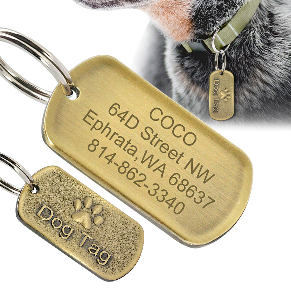 Personalized Dog ID Tags with Custom Engrave Text Pet Collar Name Accessories