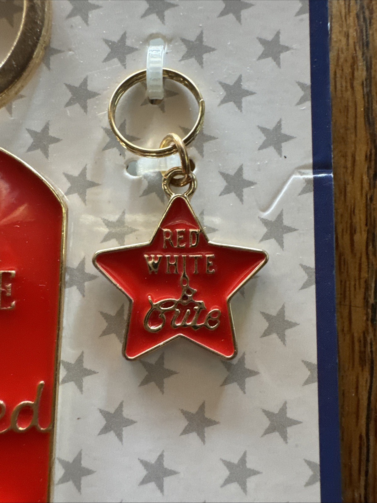 Heads or Tails 2PC Pet Collar Charm with matching Keychain Set – Red, White And