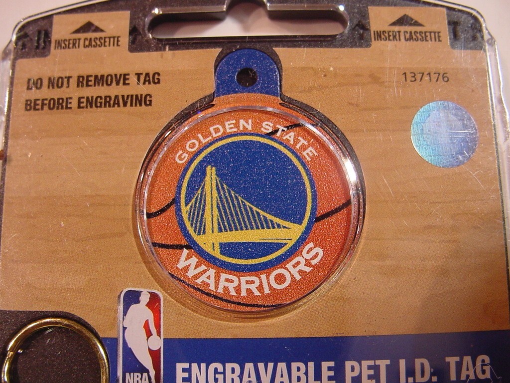 NEW – FIDO ENGRAVABLE PET I.D. TAG – NBA GOLDEN STATE WARRIORS
